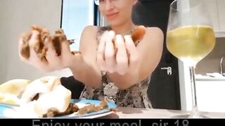 Man eats shit