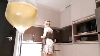 Man eats shit