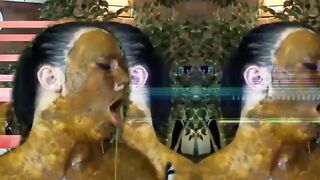 Woman takes a huge shit into a bowl