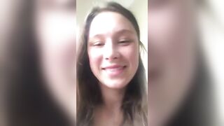 Woman pisses all over the bathroom wall