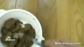 Bitch brushes her teeth with shit