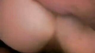 Close up of girl taking a shit in her panties