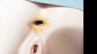 Dolls fuck and shit on a slide
