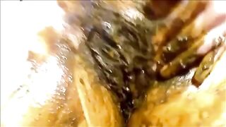 Slut pees, shits and smears herself
