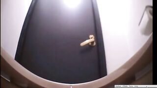 Girl takes a huge shit in a toilet