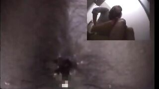 Girl takes a huge shit in a toilet