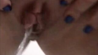 Babe teases then pisses and shits