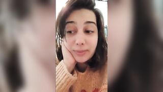 Woman squats and takes a huge shit in a bowl