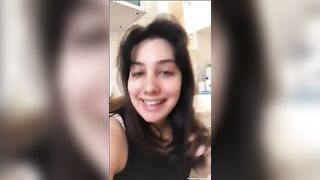 Woman takes a huge shit in the toilet