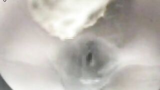 Girl shits on the toilet, then pisses