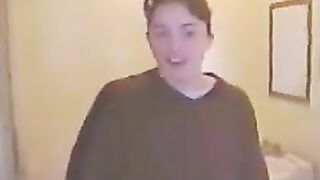 Woman takes a dump in a bathtub