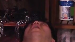 Redhead mistress pooping on male slave