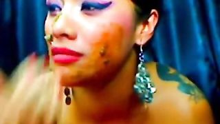 Columbian girl puking and pooping