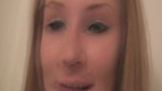 Blonde student made her first scat video