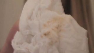 Blonde student made her first scat video