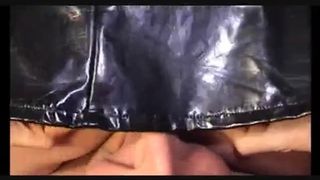 Shitting into his opened mouth