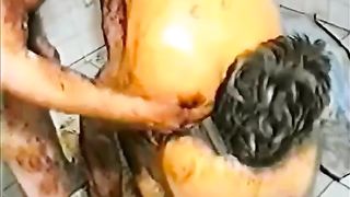 Threesome with fresh crap