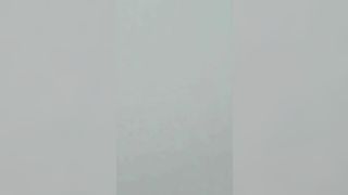 Chinese girl using a public bathroom