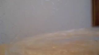 Amateur girl eating poop from a plastic bag