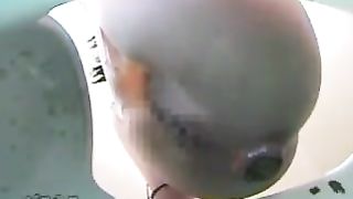 Hot brunette Japanese shitting a big turd