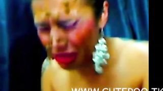 Thai cam slut eating shit and ciggarete