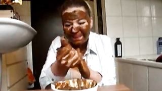 German shit slut smearing crap