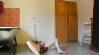 Hot babe smearing poop on her body