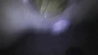 Brown poop on his long cock