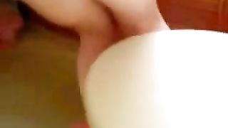 Hot babe shitting in grey skirt and panties