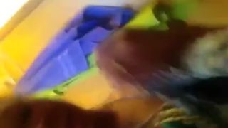 Her shaved ass in close up while pooping