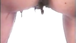 Beautiful Japanese mistress shitting on her slaves cock