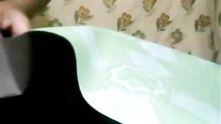 Brunette Asian eating fresh shit on live webcam