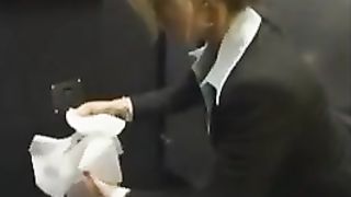 Secretary did a real mess in the bathroom