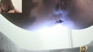 Sexy babe shitting a lot in close up