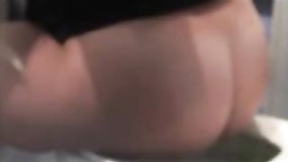 Hot blonde babe wiping her ass after shitting