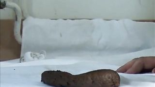 Blonde babe solo action