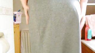 Young girl pooping in her white panties