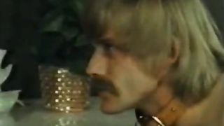 Vintage male slave eating a tiny turd