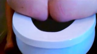 Amateur girlfriend undressed to poop in the toilet