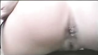 Fingering her dirty ass while shitting on the floor