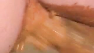 Shitty dildo ass fucking