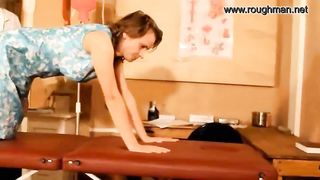 Vintage enema video in a hospital