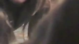 Blonde redneck shitting on the bed in doggy style