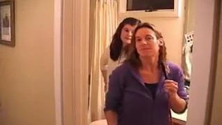 Two sexy girls doing enema to a drunk college girl