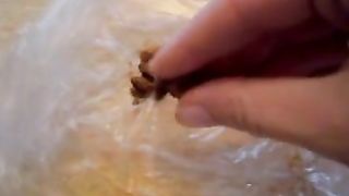 Amateur wife with a shaved ass pooping