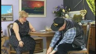 Old couple doing enema to a sexy teen