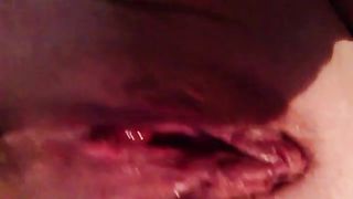 Shaved virgin pooping a big one in close up