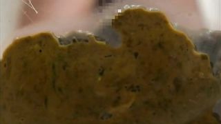 Beautiful Japanese shitting a lot of creamy poop