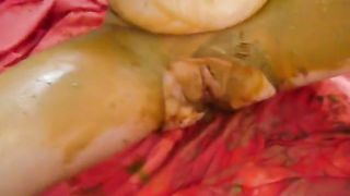 Fat slut covered in liquid shit