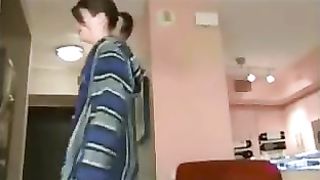 Two hot girls pooping on a plate by turn